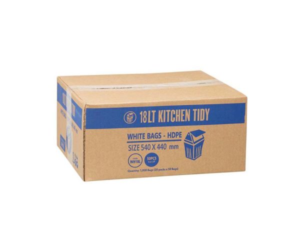 18L HDPE Kitchen Tidy Bags White