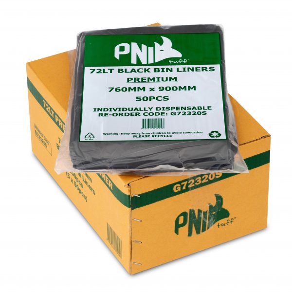 72LT PREMIUM BLACK BIN LINER