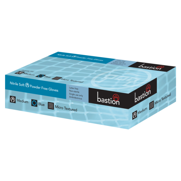 Nitrile Soft Blue Powder Free Gloves Micro Textured