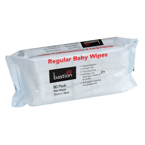 Bastion Regular Baby Wipes 80 sheets